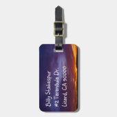 Étiquette À Bagage Sunset de Californie du Sud (Devant Vertical)