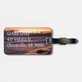 Étiquette À Bagage Sunset de la plage Pacifique (Dos horizontal)