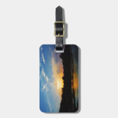 Étiquette À Bagage Sunset Mountain Lake (Devant Vertical)
