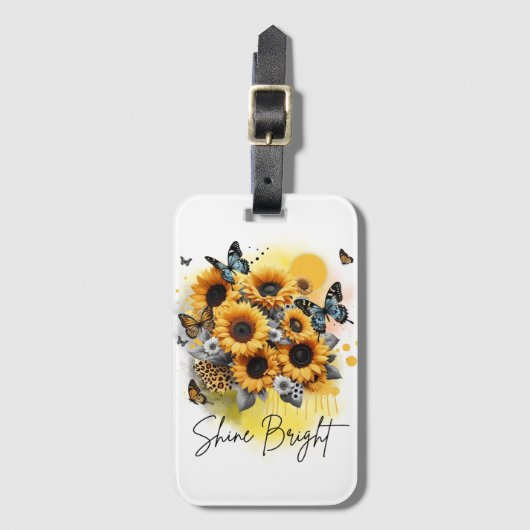 Étiquette À Bagage Sunshine Bloom (Devant Vertical)