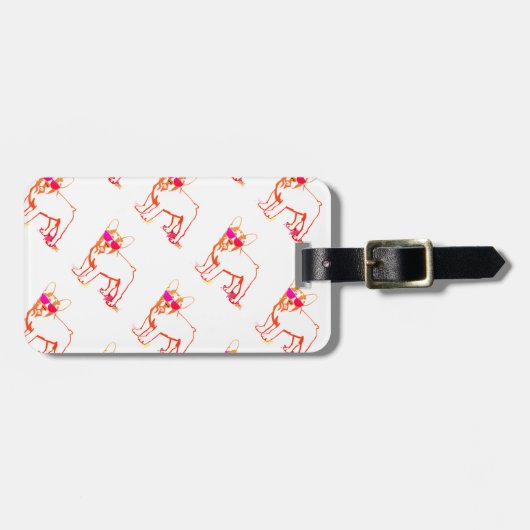 Étiquette À Bagage Super Bouledogue Français (Devant horizontal)