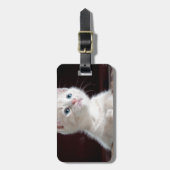 Étiquette À Bagage Super mignon Kitten blanc (Devant Vertical)