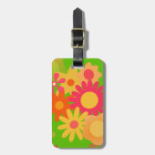 Étiquette À Bagage super mod floral (Devant Vertical)