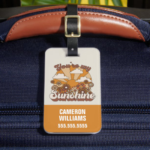 Étiquette À Bagage Super rétro   Vous êtes mon soleil