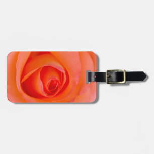 Étiquette À Bagage Superbe bourgeon de rose orange