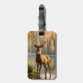 Étiquette À Bagage Superbe canard à douze points dans les eaux d'auto (Dos Vertical)