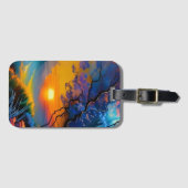 Étiquette À Bagage Superbe lever de soleil sur l'étang (Devant Horizontal)