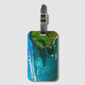 Étiquette À Bagage Superbe Madère Vue Côtière Peinture à l'huile (Devant Vertical)