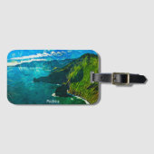 Étiquette À Bagage Superbe Madère Vue Côtière Peinture à l'huile (Devant Horizontal)