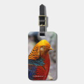 Étiquette À Bagage Superbe profil d'un faisan rouge doré (Devant Vertical)