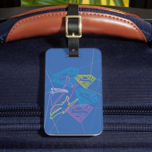 Étiquette À Bagage Supergirl et logo en couleurs (Insitu Rectoal 2)