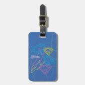 Étiquette À Bagage Supergirl et logo en couleurs (Devant Vertical)