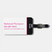 Étiquette À Bagage Supergirl Hearts Motif diagonal (Dos horizontal)