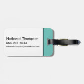 Étiquette À Bagage Supergirl Hovering en costume bleu (Dos horizontal)