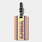 Étiquette À Bagage Supergirl Retro Colorshift Graphic (Devant Vertical)