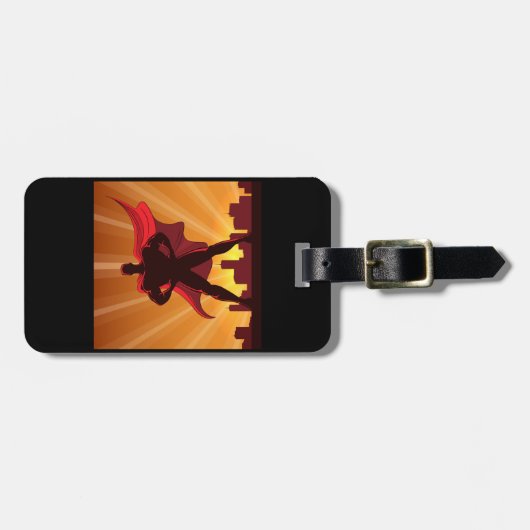 Étiquette À Bagage Superhero (Devant horizontal)