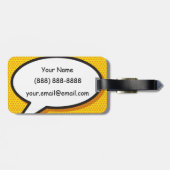 Étiquette À Bagage SUPERHERO Fun Retro Comédie Livre Pop Art (Dos horizontal)