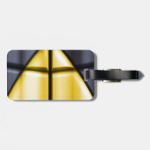 Étiquette À Bagage Superhéros - noir et jaune (Dos horizontal)