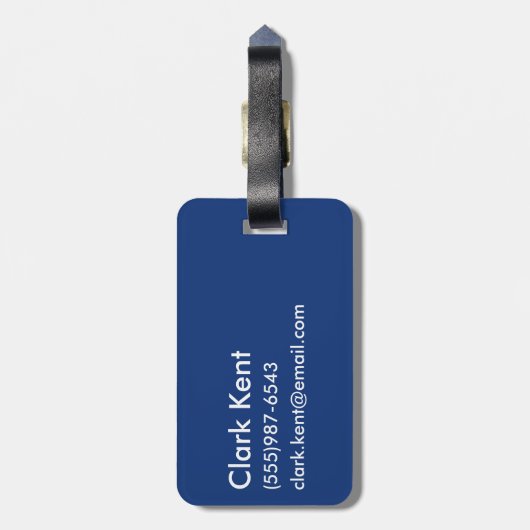 Étiquette À Bagage Superman S-Shield | Logo Grunge Black Outline (Dos Vertical)