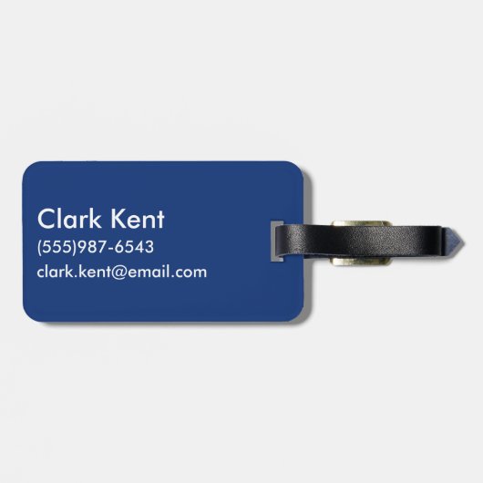 Étiquette À Bagage Superman S-Shield | Logo Grunge Black Outline (Dos horizontal)