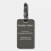 Étiquette À Bagage Superman Stylisé | Logo d'honneur, vérité et justi (Dos Vertical)