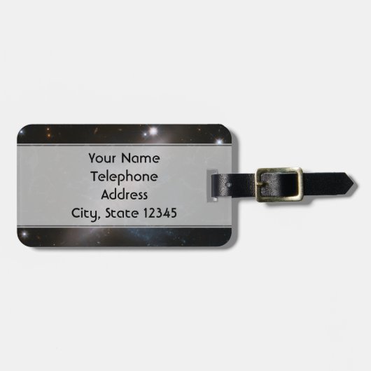Étiquette À Bagage Superposition galactique (Devant horizontal)