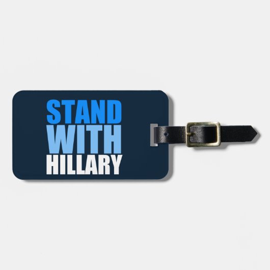 Étiquette À Bagage Support avec le bleu de Hillary (Devant horizontal)