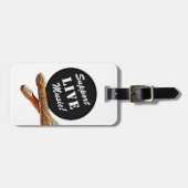 Étiquette À Bagage Support Musique Live Drumstick Rock Band Musicien (Devant horizontal)