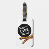 Étiquette À Bagage Support Musique Live Drumstick Rock Band Musicien (Dos Vertical)