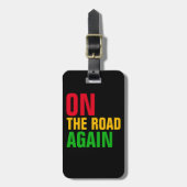 Étiquette À Bagage SUR LA ROUTE DE NOUVEAU Voyage envoyé (Devant Vertical)