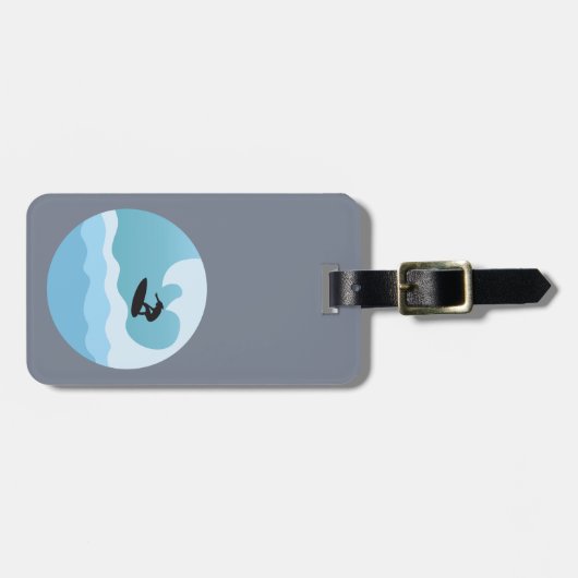 ÉTIQUETTE À BAGAGE SURF (Devant horizontal)