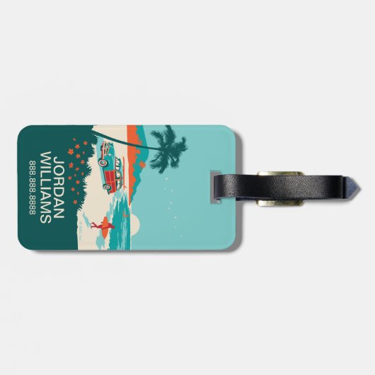 Étiquette À Bagage Surf (Dos horizontal)