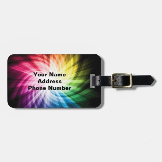 Étiquette À Bagage Surf coloré (Devant horizontal)