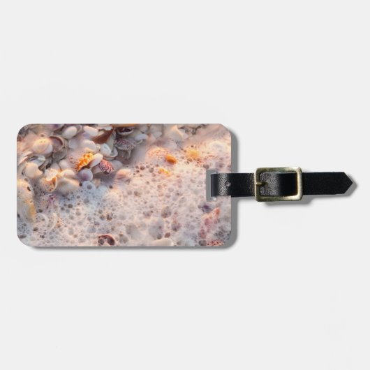 Étiquette À Bagage Surf Et Coquillages Entrants Sur L'Île De Sanibel (Devant horizontal)