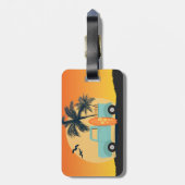 Étiquette À Bagage Surf Retro (Dos Vertical)