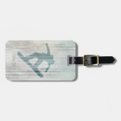 Étiquette À Bagage Surfeur de femme (Devant horizontal)