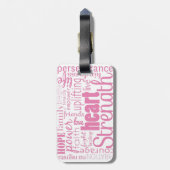 Étiquette À Bagage Survivant fort de Cancer de Descriptives (Dos Vertical)