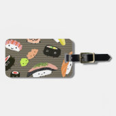 Étiquette À Bagage Sushi Party - Cute Sashimi et Sushi Rolls (Devant horizontal)