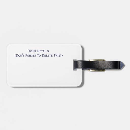 ÉTIQUETTE À BAGAGE SWANS (Dos horizontal)