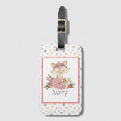 Étiquette À Bagage Sweet Boho Fox personnalisé (Devant Vertical)