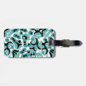 Étiquette À Bagage Sweet Pea (Teal) Fine Art (Dos horizontal)
