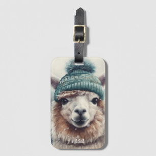 Étiquette À Bagage Sweet Winter Alpaca, coutume