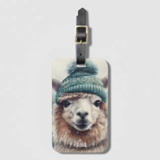 Étiquette À Bagage Sweet Winter Alpaca, coutume