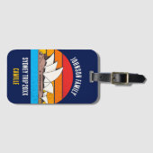 Étiquette À Bagage Sydney Opera House Australie Vacances Blue (Devant Horizontal)