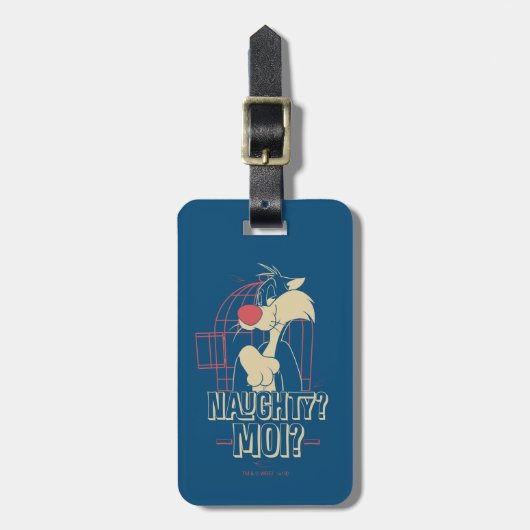 Étiquette À Bagage SYLVESTER™- Naughty ? Moi ? (Devant Vertical)