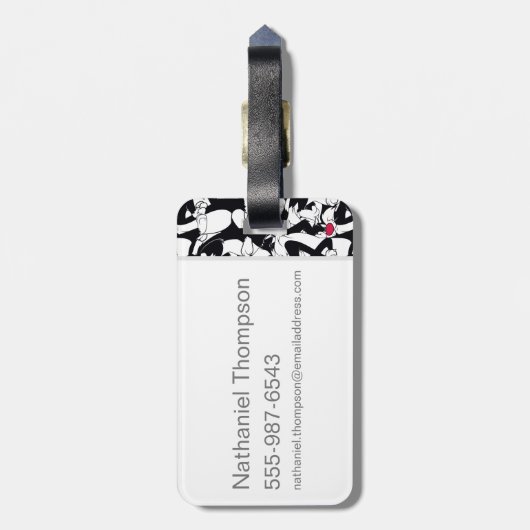 Étiquette À Bagage SYLVESTER™ & TWEETY™ Motif (Dos Vertical)