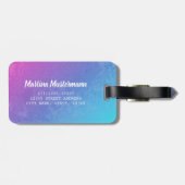 Étiquette À Bagage Symbole Aquarius Zodiac Star Horoscope Constellati (Dos horizontal)