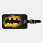 Étiquette À Bagage Symbole Batman | Logo noir et jaune (Devant horizontal)