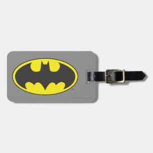 Étiquette À Bagage Symbole Batman   Logo Oval de chauve-souris