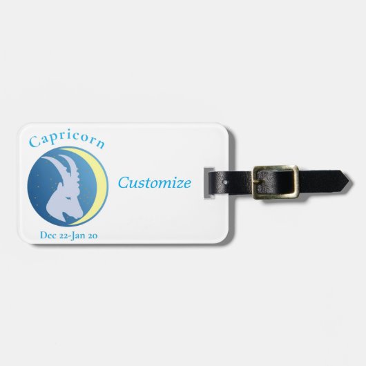 Étiquette À Bagage Symbole Capricorne Thunder_Cove (Devant horizontal)